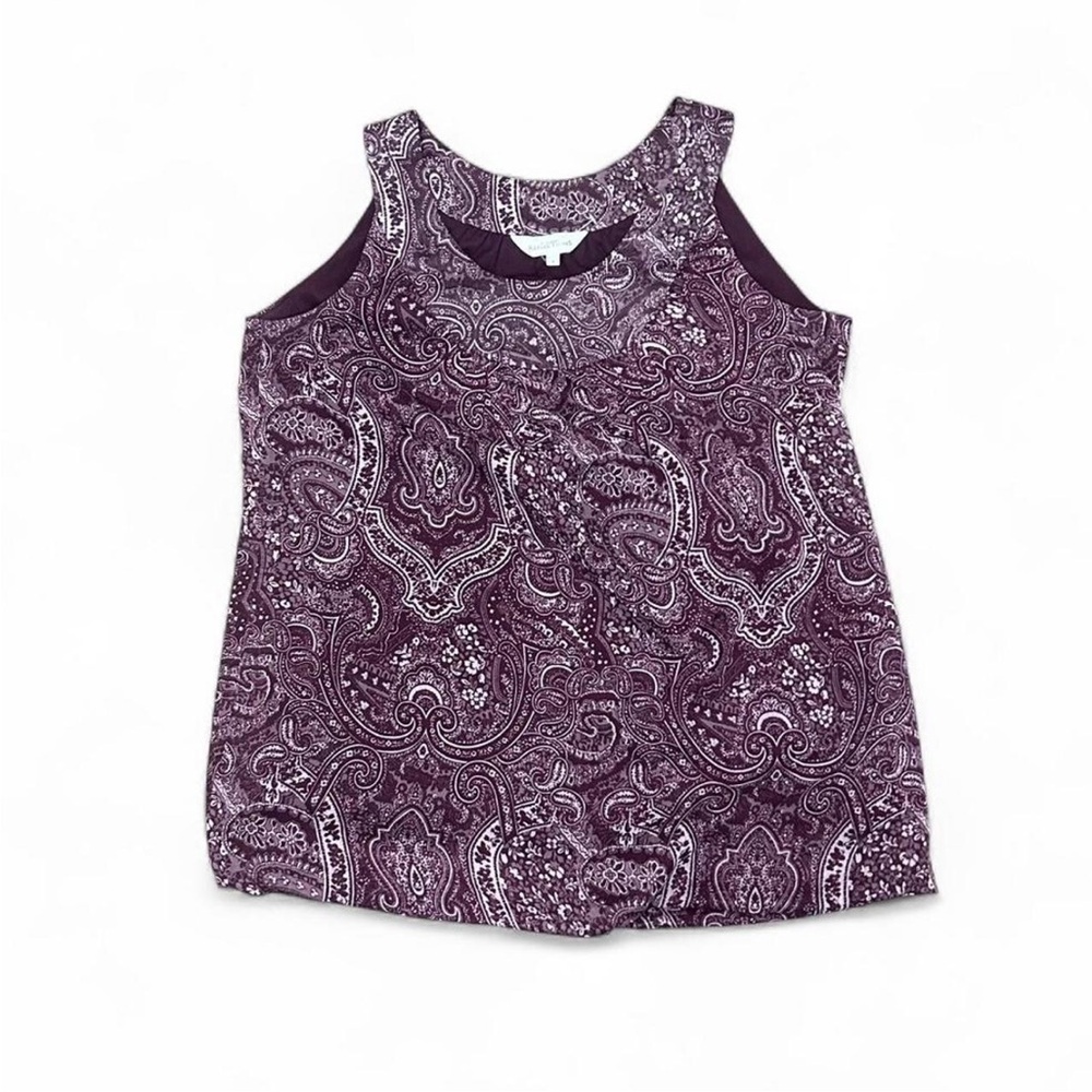 Northern Reflections Purple Paisley Tank Top